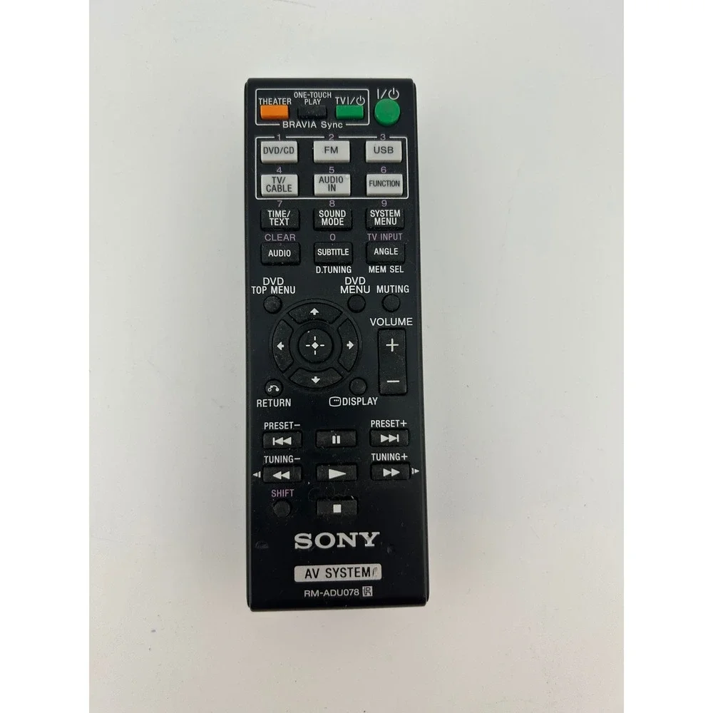Sony AV System Remote Control‎ RM-ADU078 DVD CD USB Theater